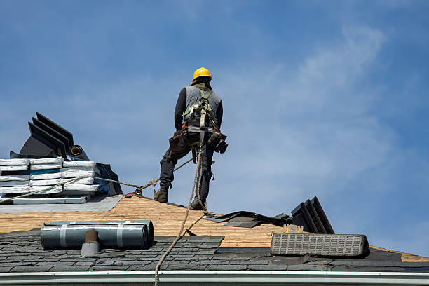 Professional Roofing technician working in Woodcliff Lake, NJ